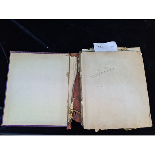 170 - An antique scrap book containing newspaper cuttings dating to 1916. Very intriguing full of Irish hi... 