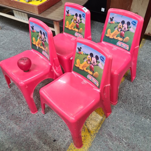 491 - Four adorable childrens Mickey Mouse Clubhouse chairs