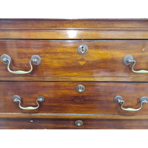 497 - Star Lot : A magnificent antique Irish early 19th century mahogany tallboy / chest of drawers. Featu... 