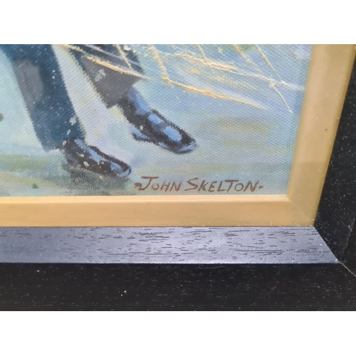 887 - Star Lot : An entrancing large original oil on board painting after John Skelton's original painting... 