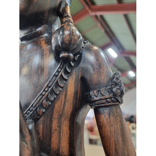 180 - Star Lot : A magnificent very large hand carved rosewood Tibetan Buddhist. This is an impressive hea... 