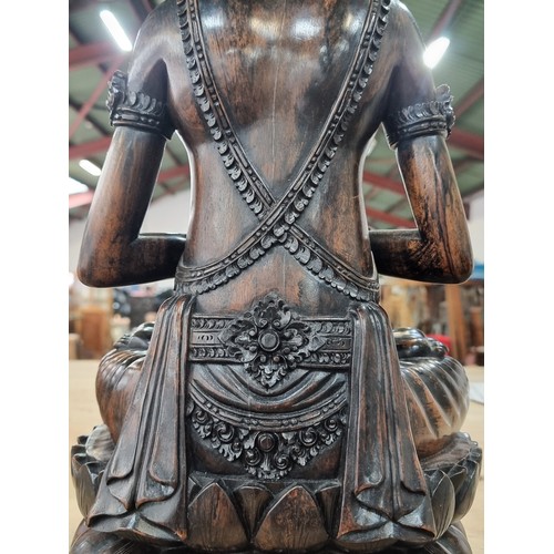 180 - Star Lot : A magnificent very large hand carved rosewood Tibetan Buddhist. This is an impressive hea... 
