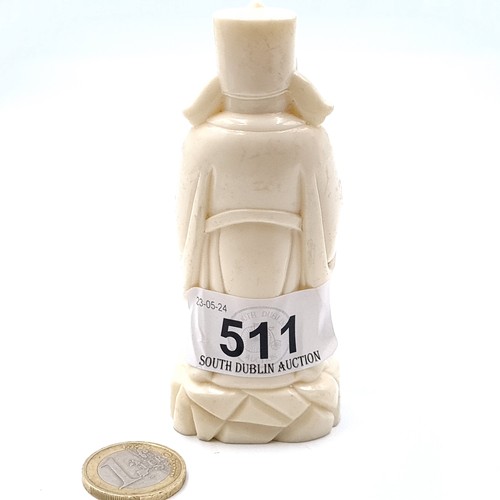 511 - An antique Feng Shui Chinese trinity figurine. Dimensions - 10 x 4 cms. Weight - 93 grams.