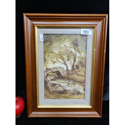 103 - Star Lot: Tom Cullen (b.1934 - d.2001) A fantastic original Tom Cullen oil on board painting titled ... 