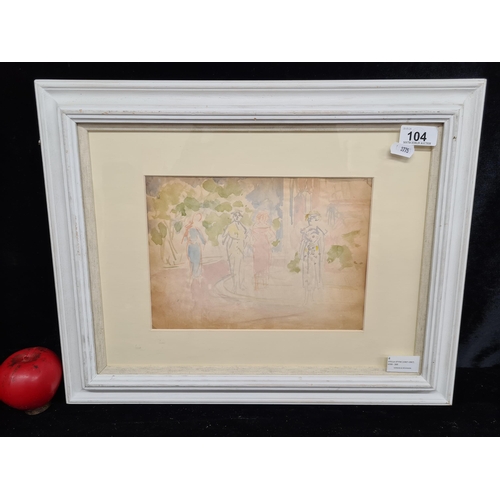 104 - Star Lot: Stella Steyn (Irish b.1907 - d.1987). A fabulous original watercolour on paper painting at... 