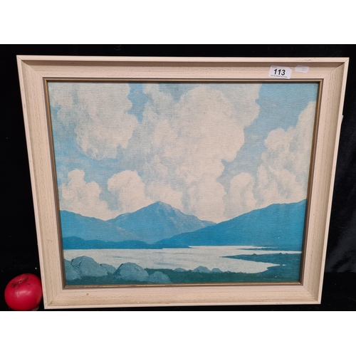 113 - A wonderful vintage print on canvas board of a Paul Henry painting titled 'Connemara'. Features the ... 