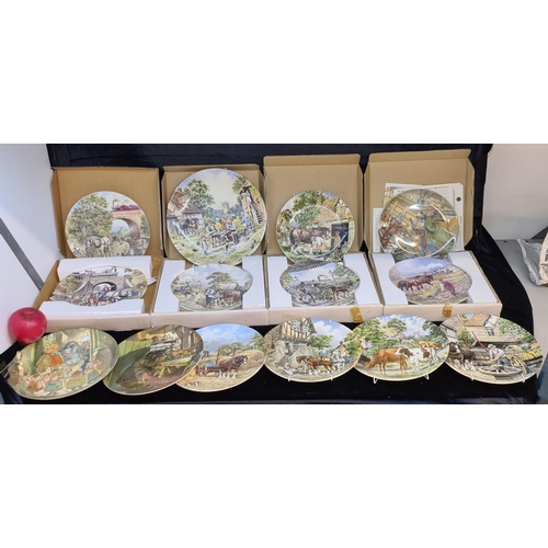 147 - A large box containing an assortment of Wedgwood Bone China display plates including examples from t... 