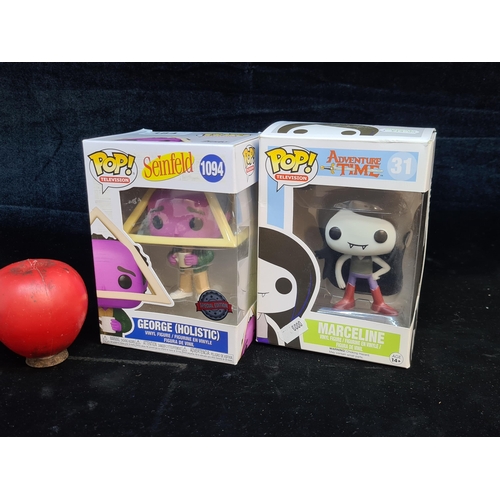 184 - Two cool Funko POP! Television models of Marceline (Adventure Time) and George (Holistic from Seinfe... 