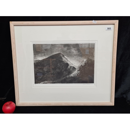 65 - Star Lot: A wonderfully atmospheric limited edition 2/6 plate etching. Features a mountain peaks wit... 