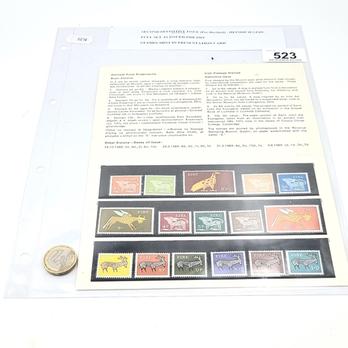 523 - A second definitive issue (Pre-decimalisation) Henrich Gerl - A full set 1968-1969 Irish Mint  stamp... 