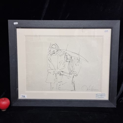 115 - A fantastic lithograph print of the original hand signed Bag One John Lennon prints featuring himsel... 