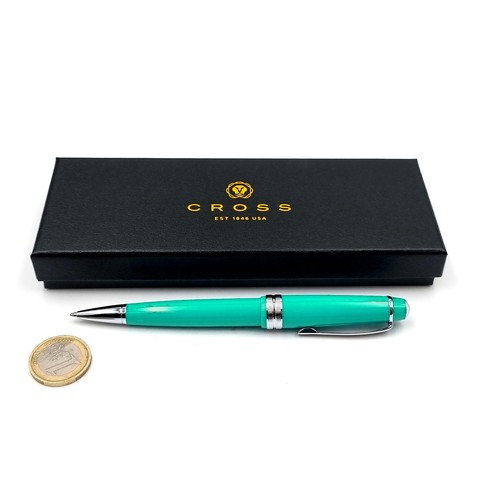 617 - A Cross Bailey light teal ball point pen in as new condition in original box.