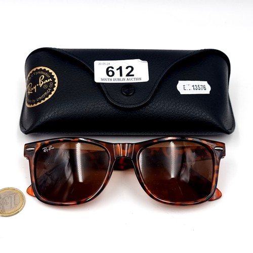 609 - A pair of Ray-Ban 'Made in Italy' mottled tortoise framed sunglasses. Comes in original case.