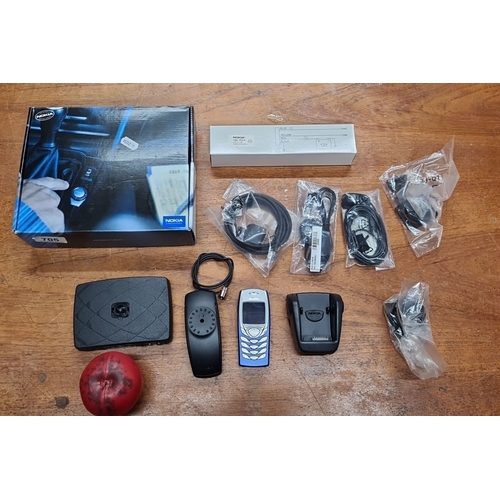 705 - A Nokia Advanced Car Kit Euro 2 (CK-7W). Complete set includes cables, handset, holder, and control ... 