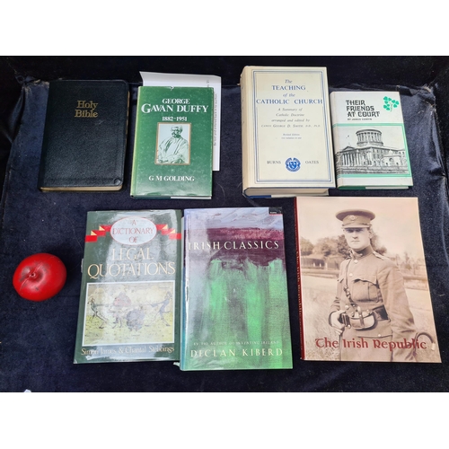 258 - A lot of seven books of both an Irish and religious interest. Includes titles such as 