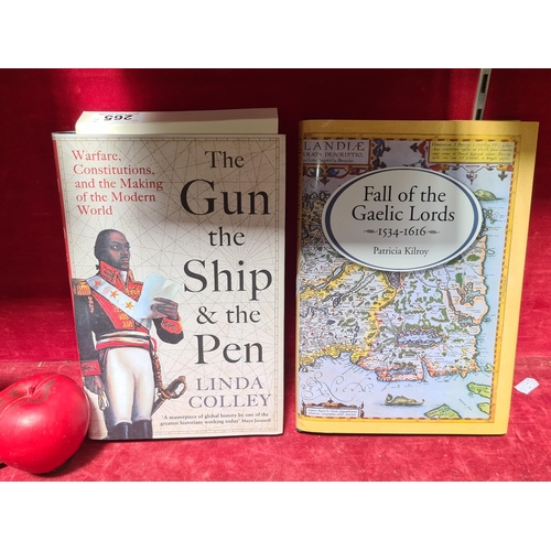 265 - Two intriguing large hardback books including ' The Gun, The Ship and The Pen' by Linda Colley. Both... 