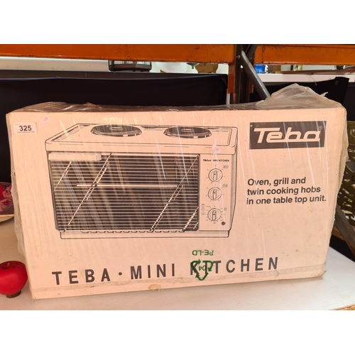 325 - A BRAND NEW Teba Mini Kitchen compact oven, grill, and 2 hobs in one table top unit. Comes in origin... 