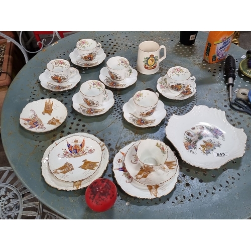 843 - A mixed lot of Royal antique commemorative ware Including a 20 Fine Bone China pieces including some... 