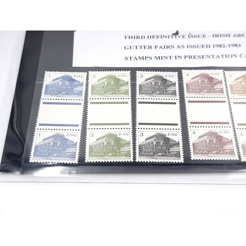 524 - A third definitive issue Irish Architecture gutter pairs issued 1982-1983. Stamps in mint condition ... 