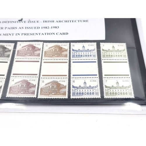 524 - A third definitive issue Irish Architecture gutter pairs issued 1982-1983. Stamps in mint condition ... 