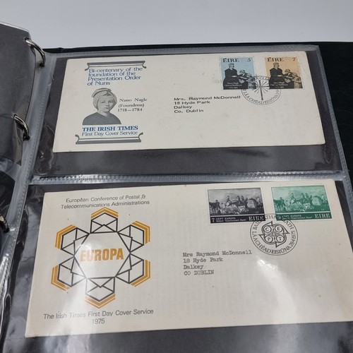 636 - An album containing a collection of Irish first day covers approx. 50 mainly from 1970's. An interes... 