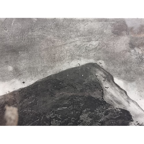 65 - Star Lot: A wonderfully atmospheric limited edition 2/6 plate etching. Features a mountain peaks wit... 