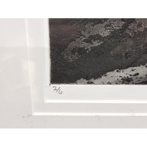 65 - Star Lot: A wonderfully atmospheric limited edition 2/6 plate etching. Features a mountain peaks wit... 