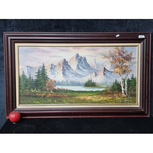 833 - Star Lot: A breathtaking original oil on canvas painting. Features a serene picturesque landscape wi... 