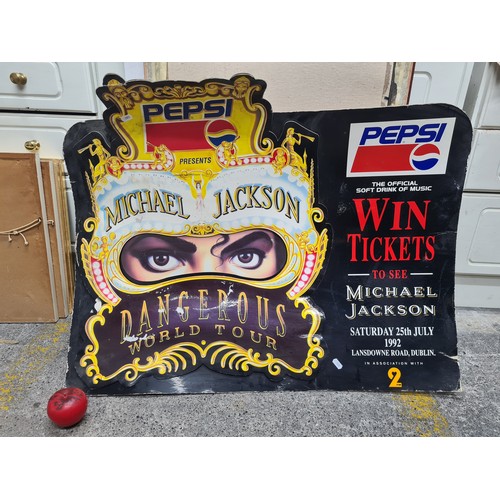 194 - A stunning large vintage Pespi Presents Michael Jackson Dangerous World Tour 25th July 1992 Lansdown... 