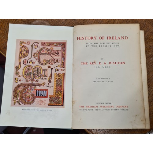 172 - Star Lot: Six 1910, First Edition volumes of History of Ireland from the Earliest Times to the Prese... 