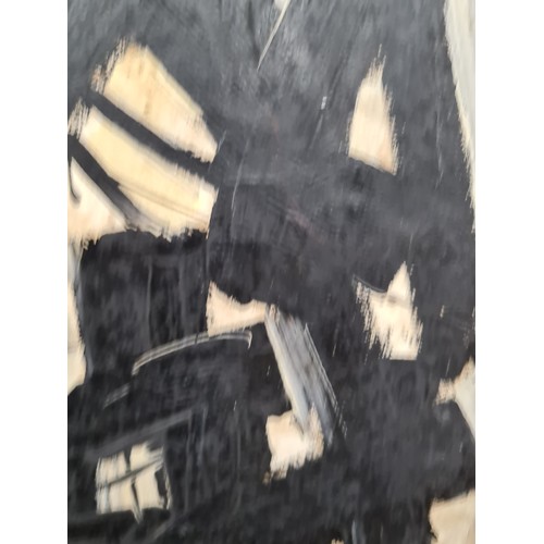 114 - Star Lot: A fabulous original abstract expressionist commercial paint on board painting after Franz ... 