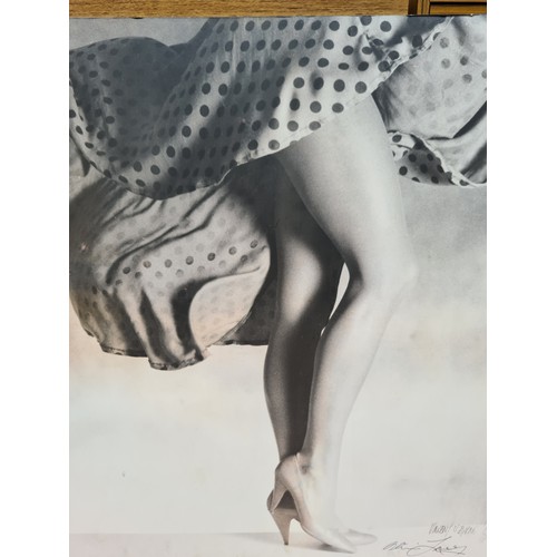 249 - A very large quality print on board featuring the iconic Marilyn Monroe pose titled 'Les Jambeg'. Si... 