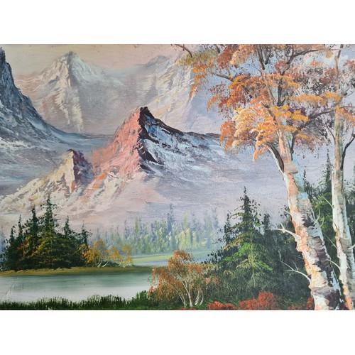 833 - Star Lot: A breathtaking original oil on canvas painting. Features a serene picturesque landscape wi... 