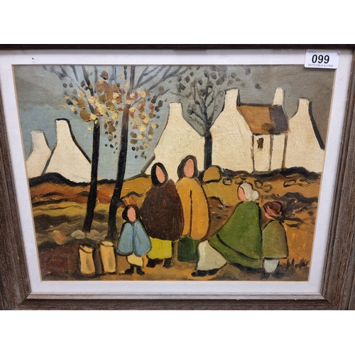 99 - Star Lot: A fabulous oil on board after a renowned Markey Robinson gouache on board painting titled ... 