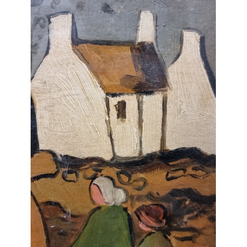 99 - Star Lot: A fabulous oil on board after a renowned Markey Robinson gouache on board painting titled ... 