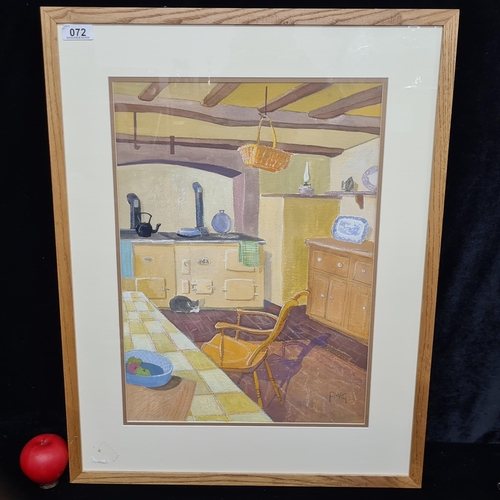 72 - Star Lot: Patricia McGloughlin (Irish) A charming watercolour and pastel on paper painting titled 'T... 