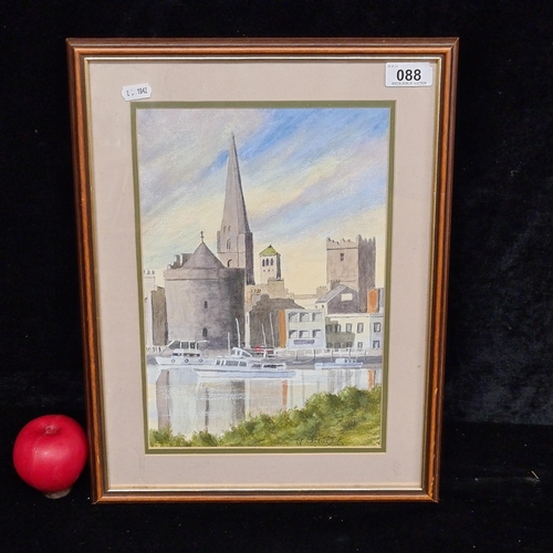 88 - A lovely original Tomas O'Baoill watercolour on paper painting titled 'Reginald Tower Waterford'. Fe... 