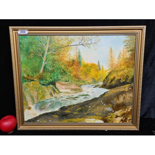 99 - An attractive original 'George McCoon' oil on board painting titled 'Glen Esk'. Features one of the ... 