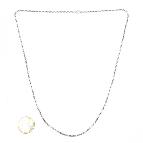 945 - A sterling silver link necklace. Length - 58 cms. Weight - 5.64 grams. Boxed.