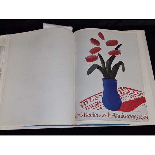 117 - Star Lot : A fabulous 1987 first edition hardback book titled, 'Hockney Posters'. Features wonderful... 