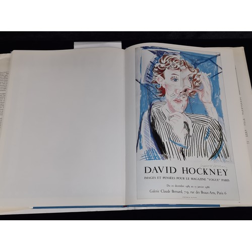 117 - Star Lot : A fabulous 1987 first edition hardback book titled, 'Hockney Posters'. Features wonderful... 