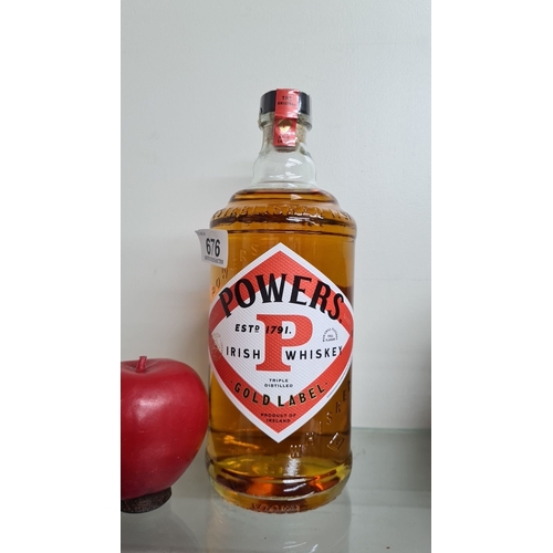 676 - A bottle of Powers Gold Label Irish Whiskey 700ml, 40% Vol. Established in 1791, triple distilled. P... 