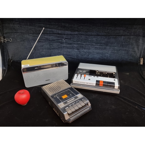 149 - Three vintage items including a Sony Digital Audio Broadcasting radio XDR-S10DAB, a Sharp cassette r... 