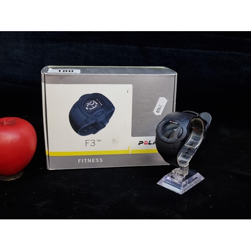 180 - A boxed Polar Fitness F3 heart rate monitor.