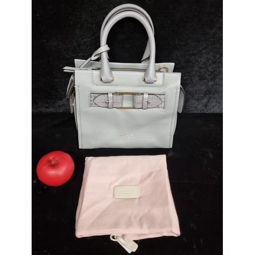 260 - A lovely Radley London ladies grey leather handbag. Comes with additional over the shoulder strap. R... 