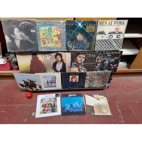 269 - A nice collection of vinyl records from artists such as John Lennon & Yoko Ono, Bob Dylan, Genesis, ... 