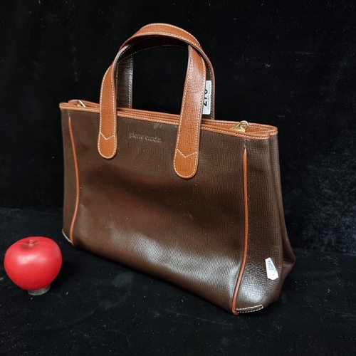 270 - A fab Pierre Cardin Paris ladies brown leather hand bag. In lovely condition. €380 RRP.