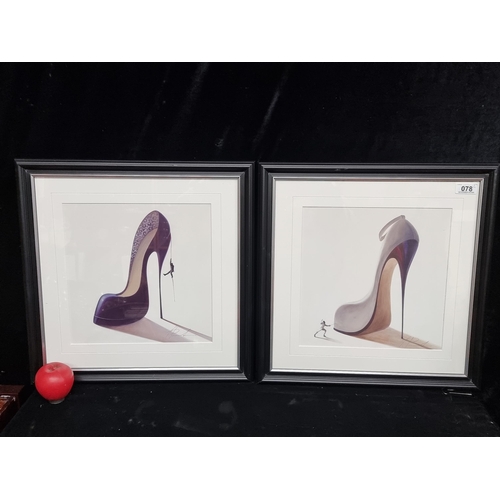 78 - A stylish pair of giclee prints from original paintings by Inna Panasenko (German/Russian). Both fea... 