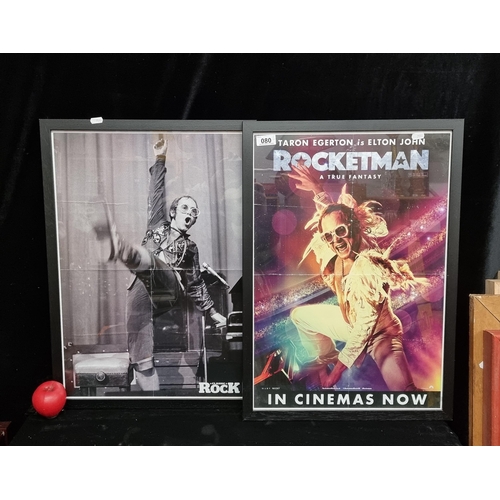 80 - Two advertising posters featuring Elton John film and Concert Rocketman.