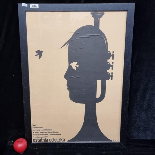 84 - A fabulous original 1981 Polish film poster for Ostatnia Ucieczka (Last Flight). Features a silhouet... 